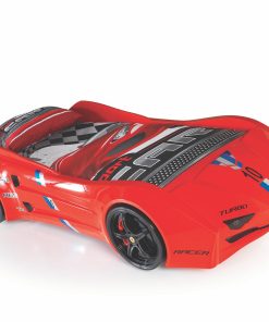 Ferrari Style Children's Car Bed Single White and Red