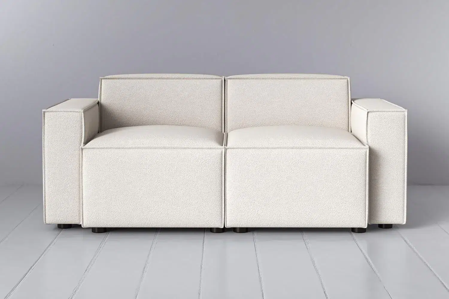 Cube Modern Sectional 2 Seater Fabric Sofa